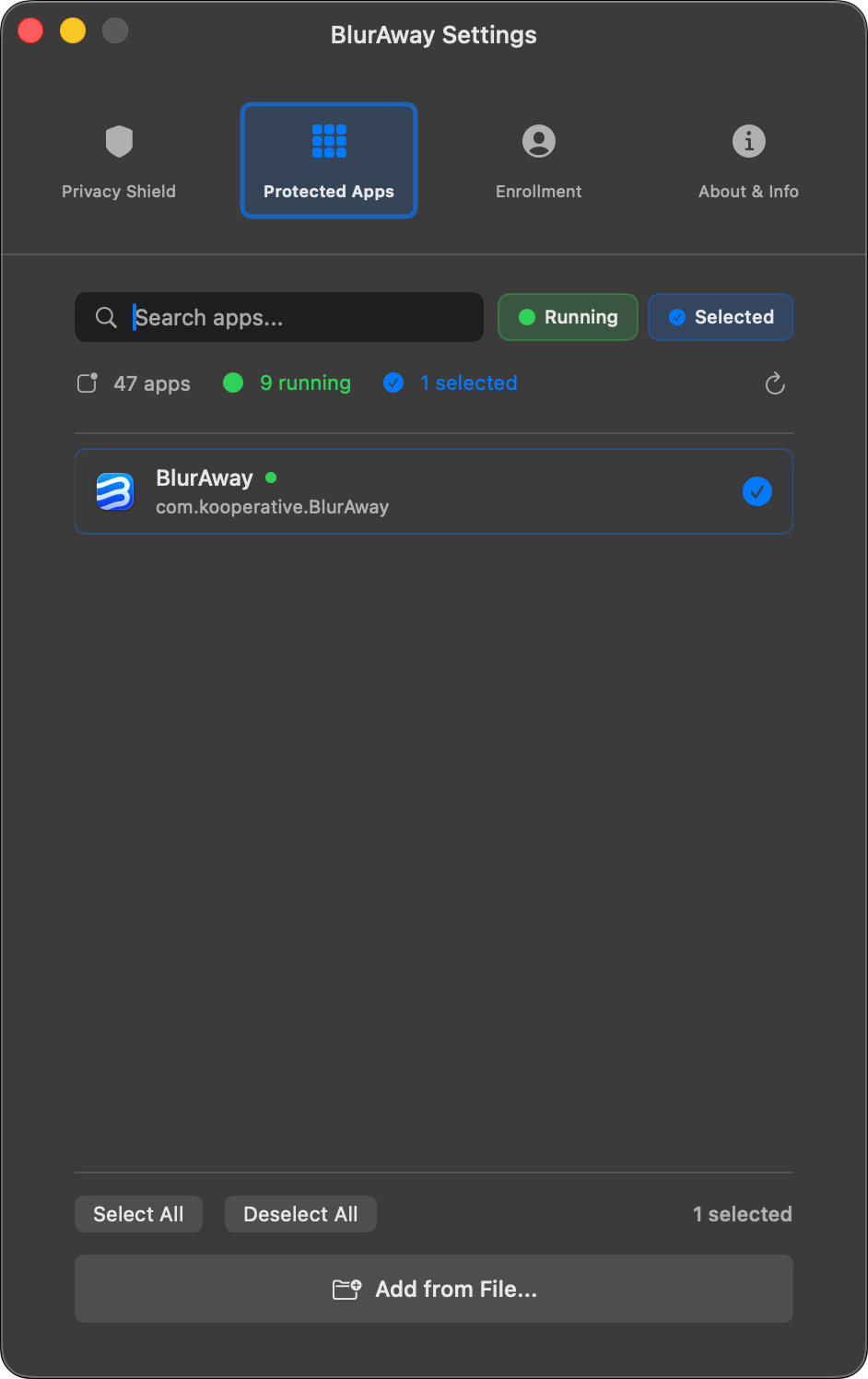 Pick protected apps illustration